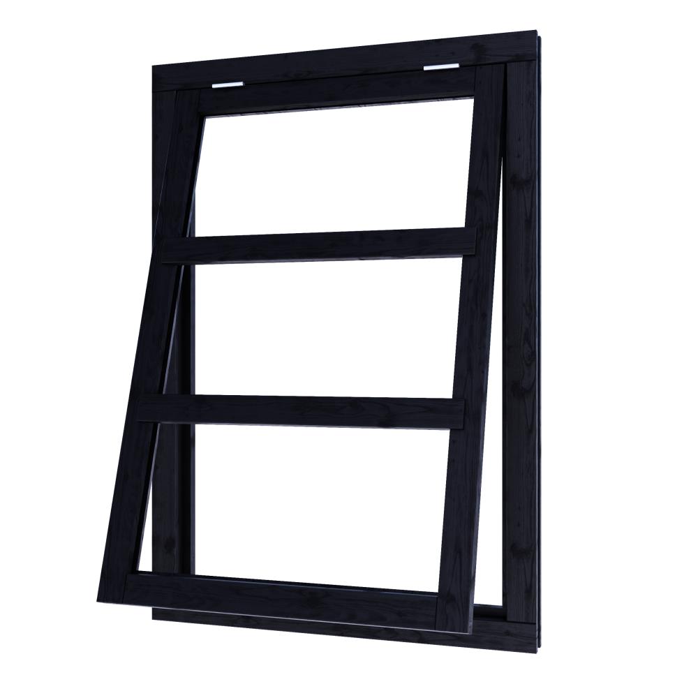 DOUGLAS Uitzetraam enkel 768x1168 + kozijn 902x1302mm Zwart gespoten