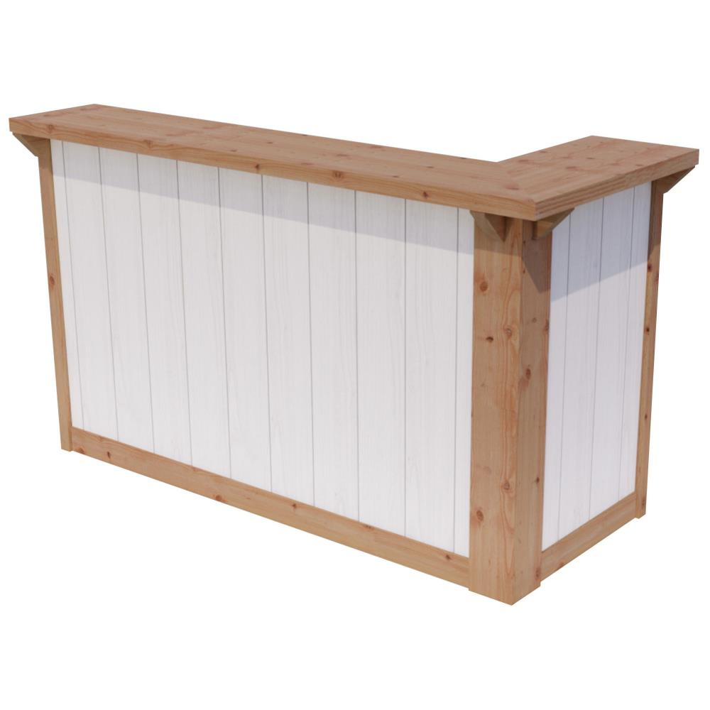 Topla Barmodule BxDxH 1950x850x1150mm sponningplanken Wit gespoten