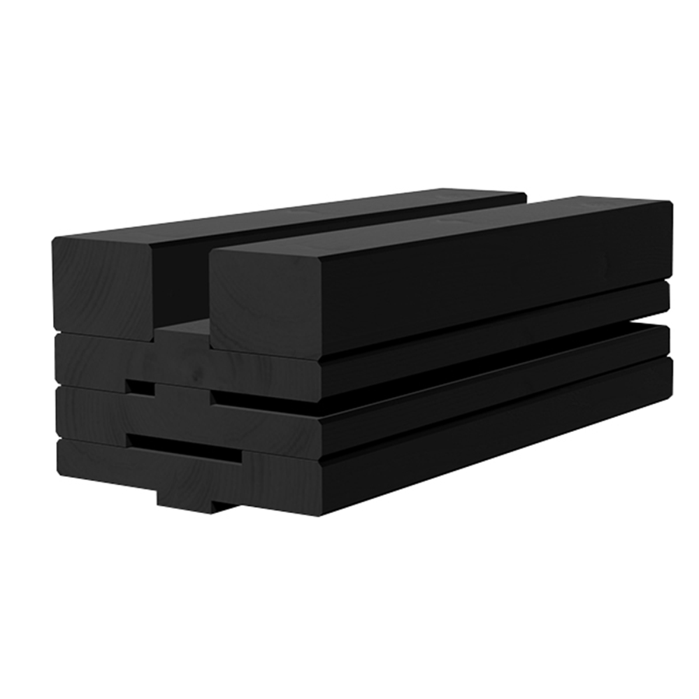 Stelkozijnset steellook glaswanden UNI Zwart gegrond 