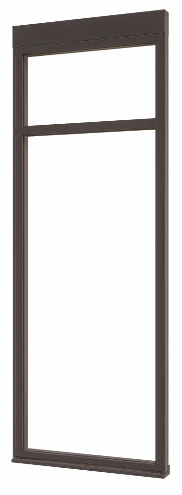 DOUGLAS Steellook glaswand A-01 (845x2300) + stelkozijnset ZW gespoten (gelaagd dubbelglas)