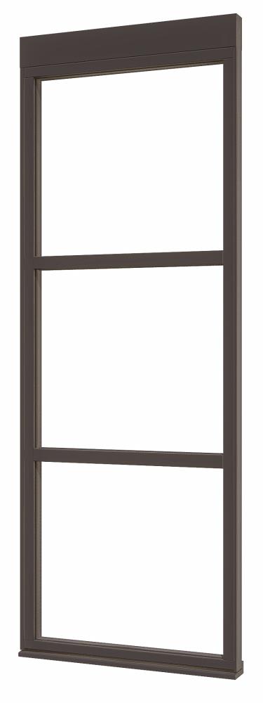 DOUGLAS Steellook glaswand A-02 (845x2300) + stelkozijnset ZW gespoten (gelaagd dubbelglas)