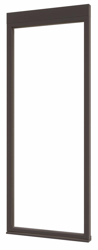 DOUGLAS Steellook glaswand B-00 (891x2300) + stelkozijnset  ZW gespoten (gelaagd dubbelglas)