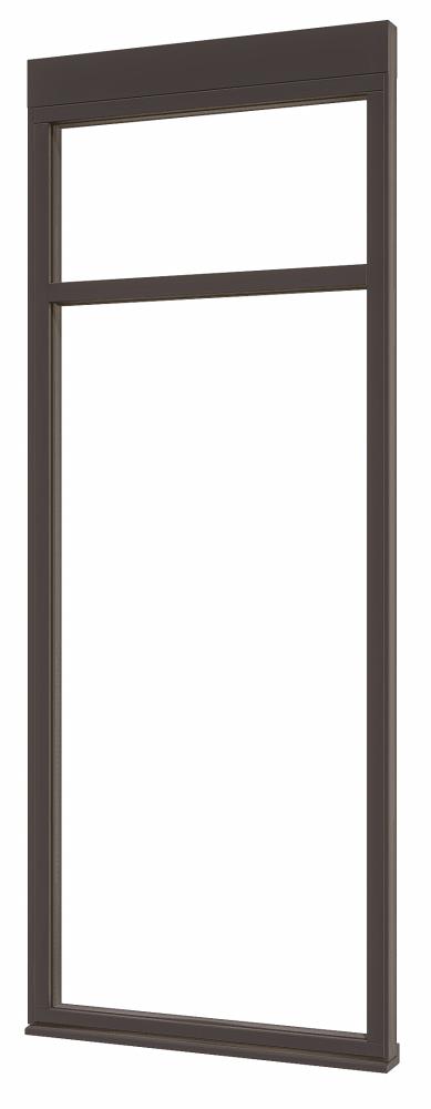 DOUGLAS Steellook glaswand B-01 (891x2300) + stelkozijnset  ZW gespoten (gelaagd dubbelglas)