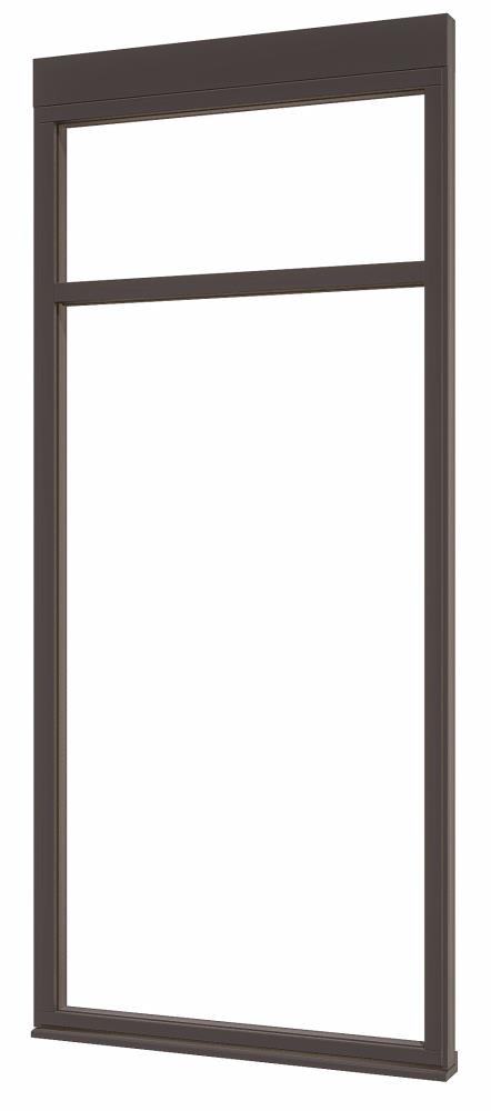 DOUGLAS Steellook glaswand C-01 (1004x2300) + stelkozijnset ZW gespoten (gelaagd dubbelglas)