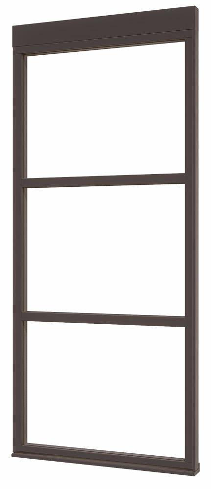 DOUGLAS Steellook glaswand C-02 (1004x2300) + stelkozijnset ZW gespoten (gelaagd dubbelglas)