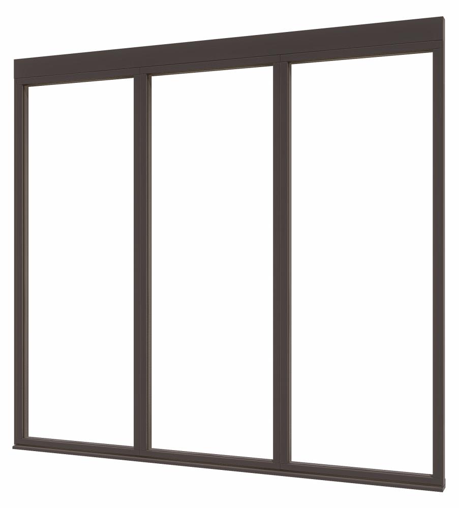 DOUGLAS Steellook glaswand K-00 (2480x2300) + stelkozijnset ZW gespoten (gelaagd dubbelglas)