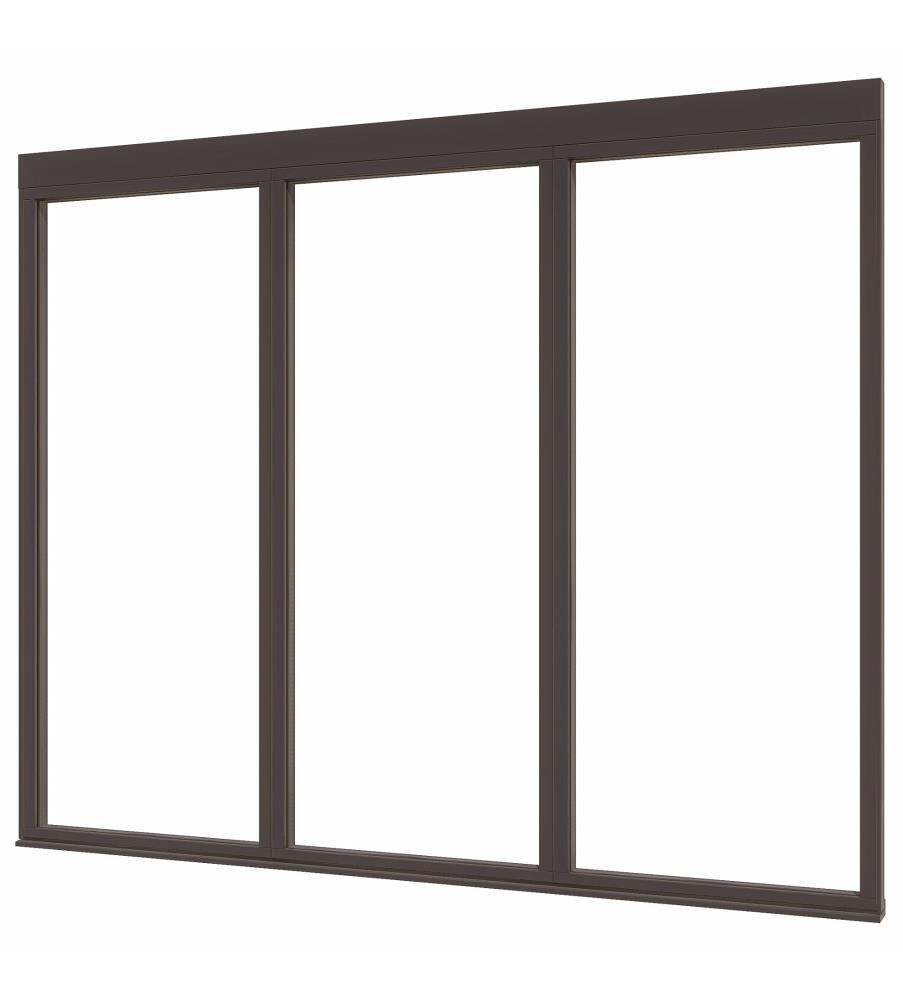 DOUGLAS Steellook glaswand R-00 (2980x2300) + stelkozijnset ZW gespoten (gelaagd dubbelglas)