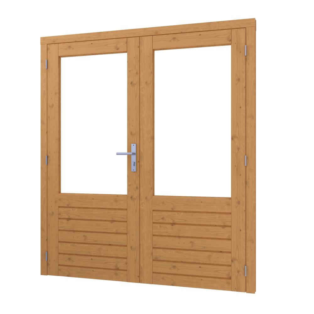 DG-Stapeldorpeldeur dubbel 2x830x1942mm + kozijn 1796x2013mm bw 689mm onbeh.