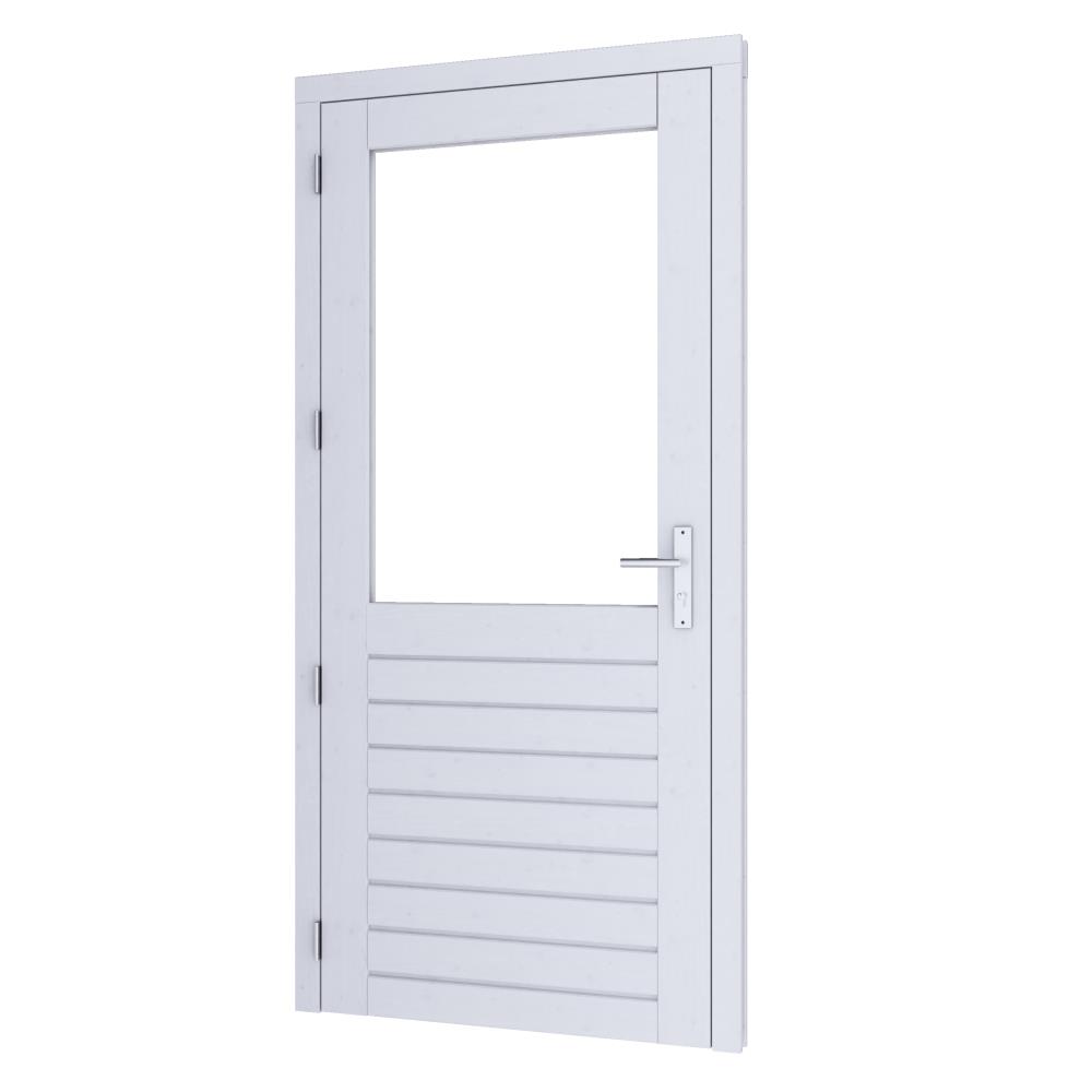 DG-Stapeldorpeldeur enkel de LUXE (LD) 930x2111mm + kozijn 1064x2191mm bw 955mm Wit gegrond