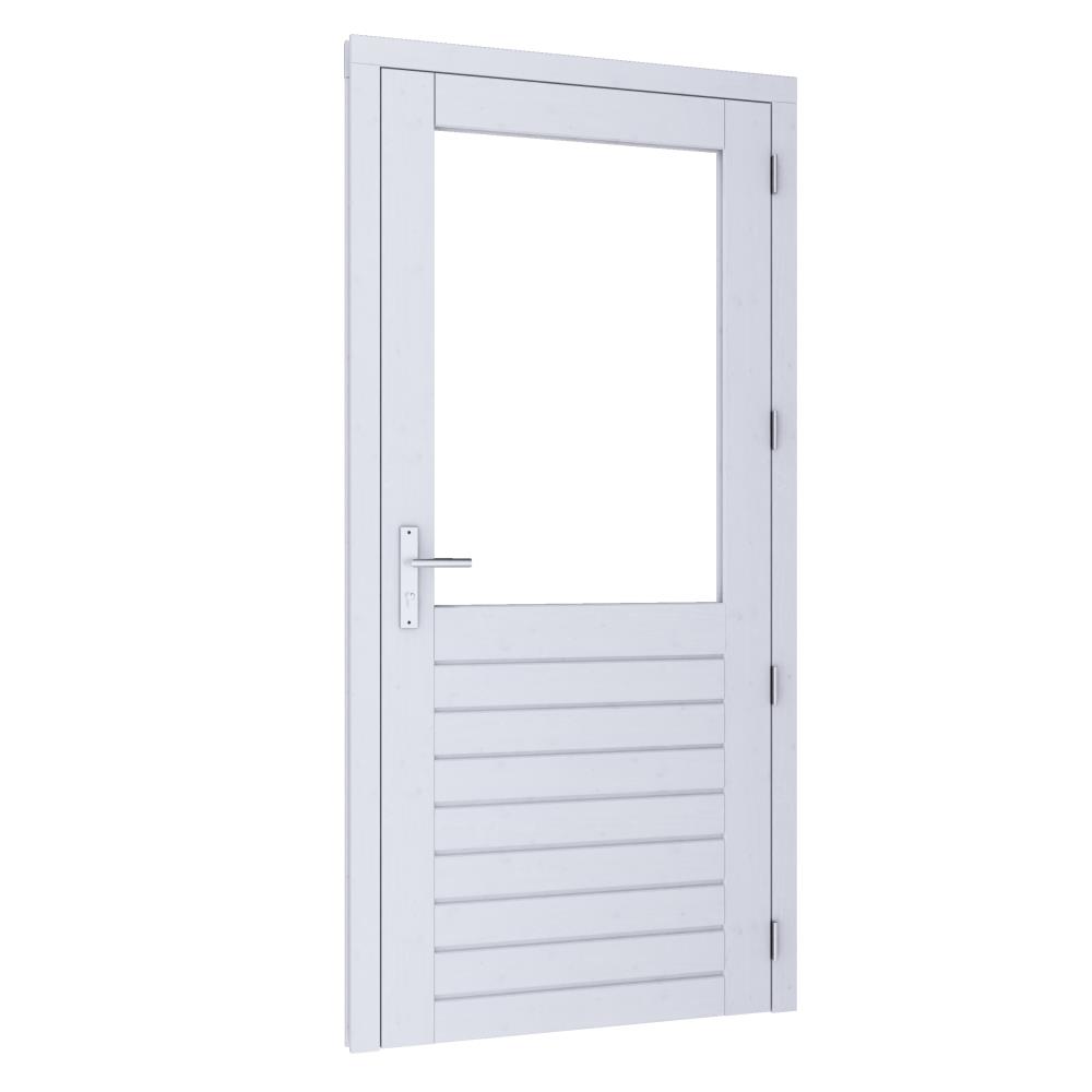 DG-Stapeldorpeldeur enkel de LUXE (RD) 930x2111mm + kozijn 1064x2191mm bw 955mm Wit gegrond