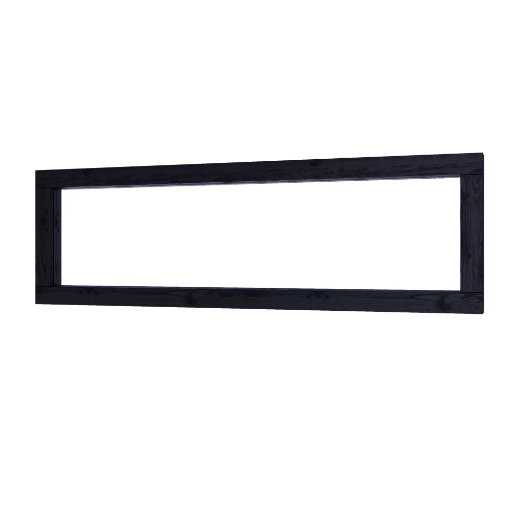 DG-Steellook zijlicht vastraam kozijnmaat 450x1450 sponningmaat 400x1400mm Zwart gegrond (DB-glas)