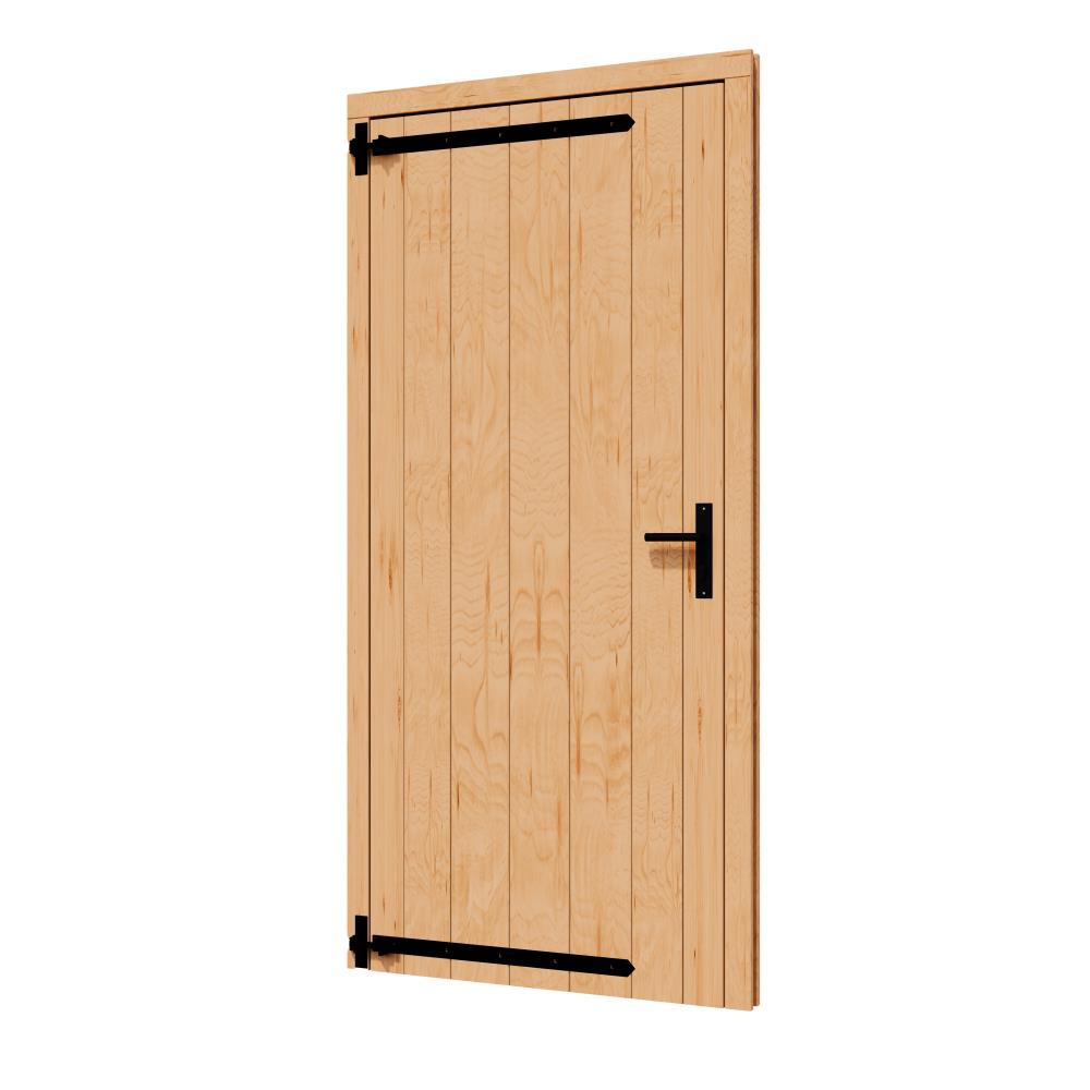 DOUGLAS Opgeklampte deur enkel DE LUXE (LD) 930x2129+kozijn 1064x2200mm (WIT gegrond, incl.H&S)