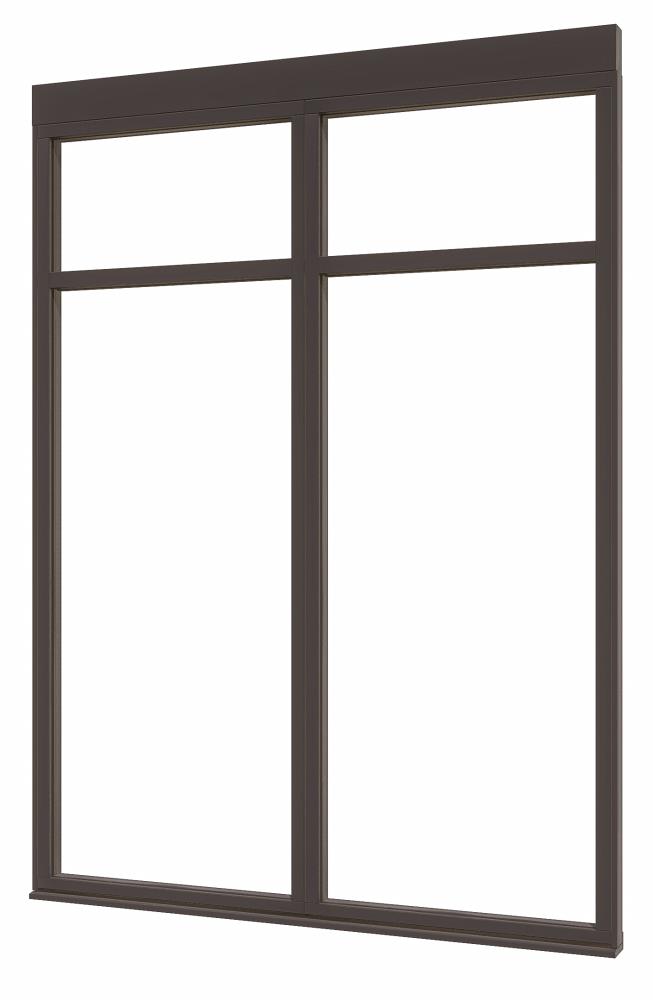 DOUGLAS Steellook glaswand Q-01 (1755x2300) + stelkozijnset ZW gespoten (gelaagd dubbelglas)