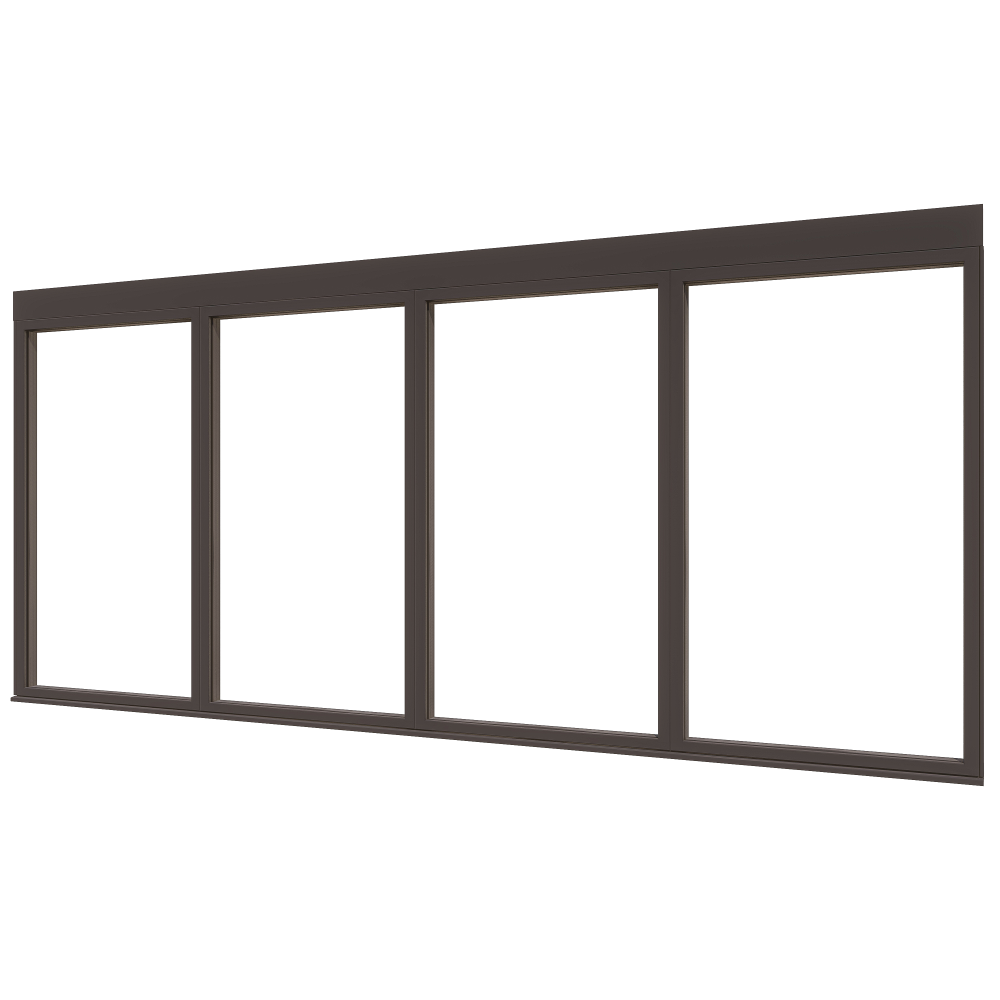 DOUGLAS Steellook-BW-glaswand W-00 (3300x1600) + stelkozijnset ZWART gespoten (incl. dubbelglas)