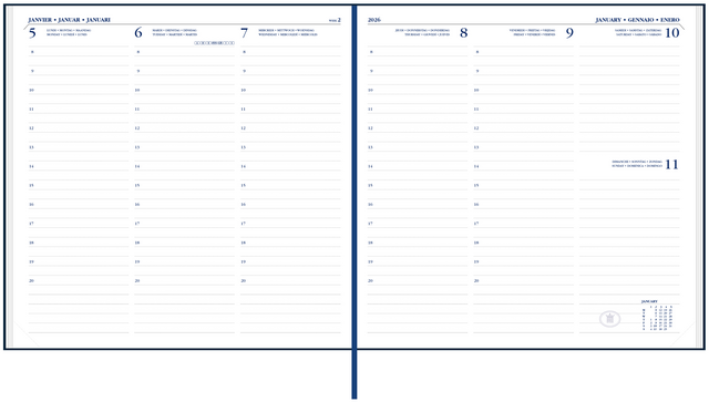 Agenda 2027 Ryam Carré Mundior 7dagen/2pagina's zwart – foto 2