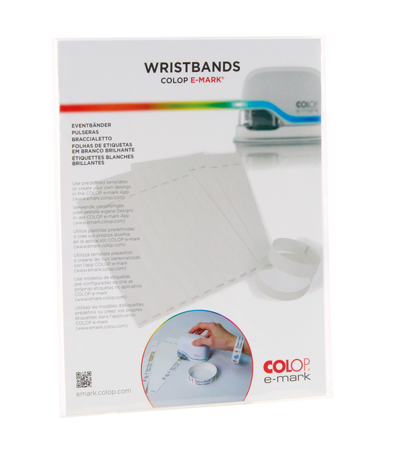 Polsband Colop E-mark 250x19mm 100 stuks wit – foto 2