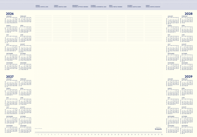 Onderlegblok 2027 Brepols Office Mate 7dagen/1pagina 41.2x59cm