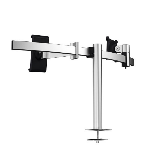 Monitorarm Durable met bladdoorvoer voor 1 scherm en 1 tablet – foto 2