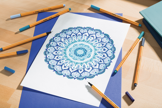 Fineliner STABILO point 88/11 fijn ijsblauw – foto 4