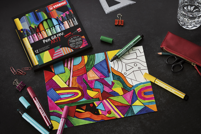 Viltstift STABILO Pen 68 /12 Max Arty assorti etui à 12 stuks – foto 4