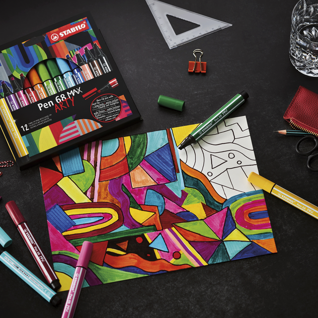 Viltstift STABILO Pen 68 /12 Max Arty assorti etui à 12 stuks – foto 5