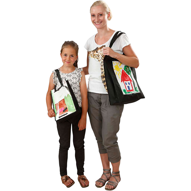 Tas Creativ Company 42x34x12cm met plastic voorkant zwart – foto 2