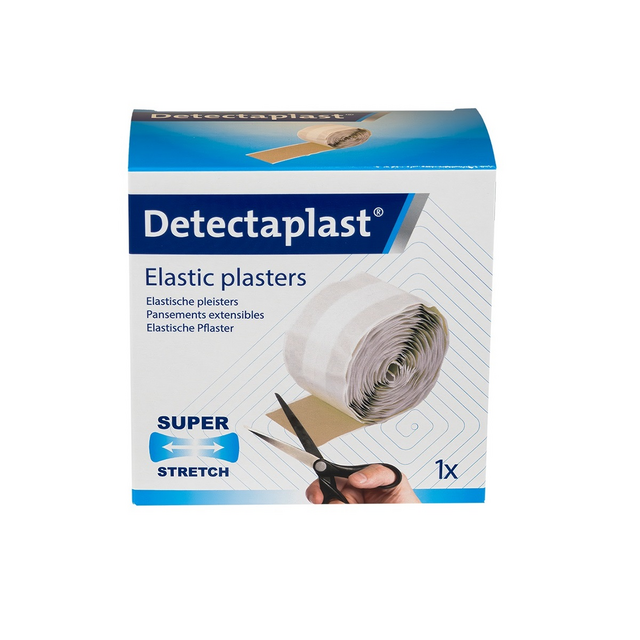 Elastische pleister Detectaplast bruin op rol 6cmx5m – foto 2