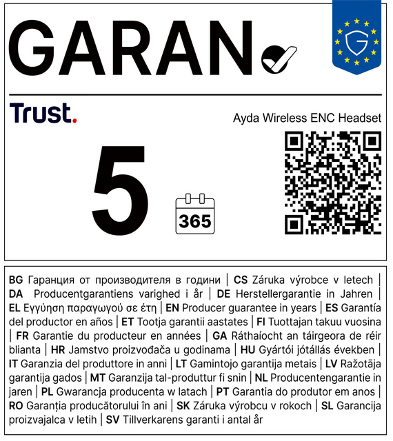 Headset Trust Ayda draadloos – foto 6