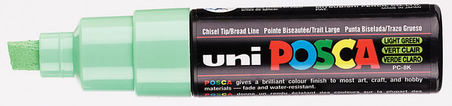 Paintmarker Uni POSCA PC8K breed schuin lichtgroen