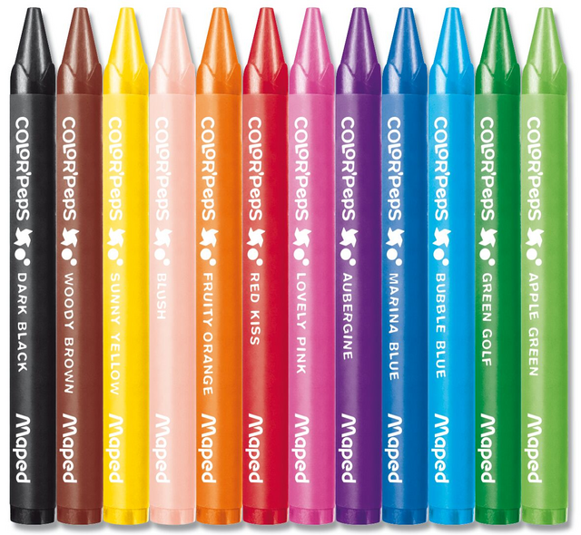 Waskrijt Maped Color'Peps Wax set á 12 kleuren – foto 2