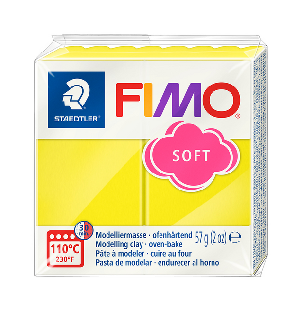 Boetseerklei Fimo soft 57 gram limoengeel