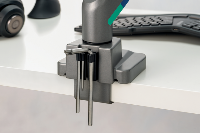 Monitorarm Kensington SmartFit dubbel dwarsbalk en handgreep – foto 6