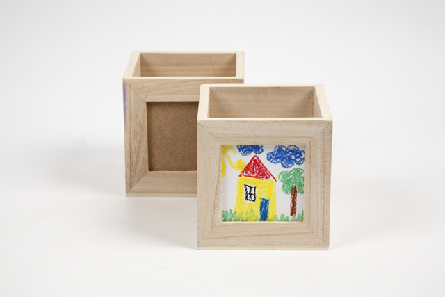 Pennenbakje Creativ Company 10x10x10cm hout – foto 2