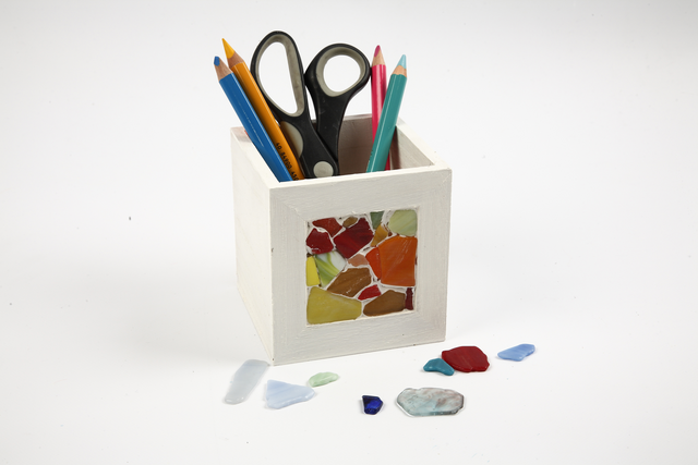 Pennenbakje Creativ Company 10x10x10cm hout – foto 4