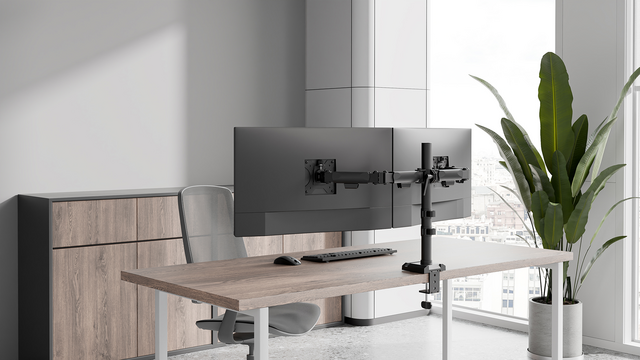 Monitorarm Neomounts NERO dual 10-32" zwart – foto 9