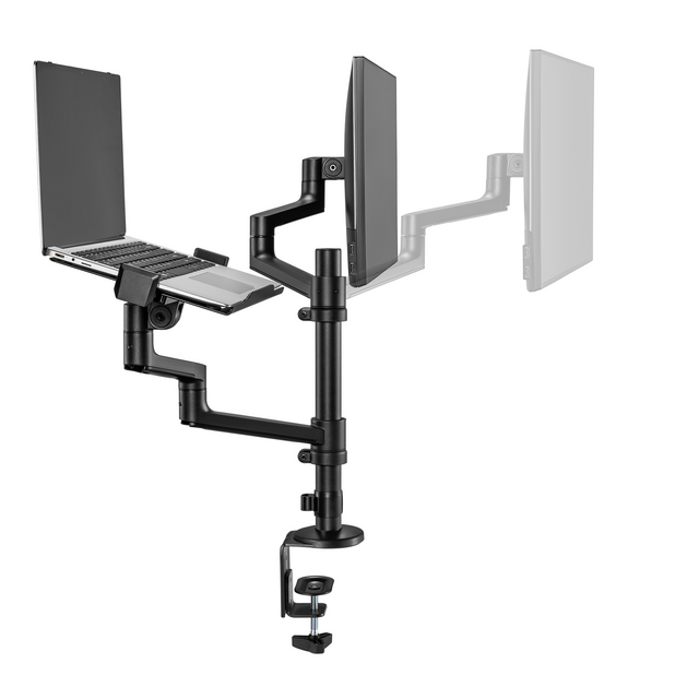 Monitorarm met laptophouder Neomounts NEXT Lite single 17-27" zwart – foto 3