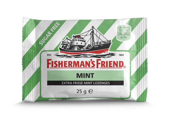 Keelpastilles Fisherman's Friend mint suikervrij zak 25 gram