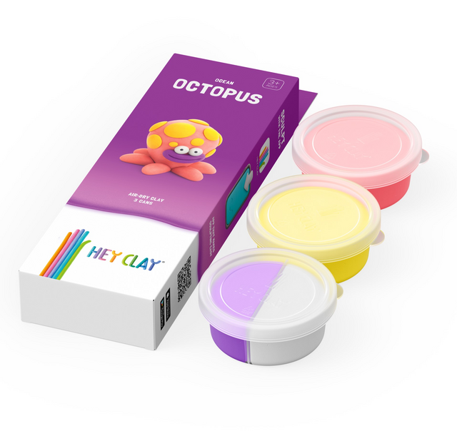 Klei Hey Clay Octopus 3 potjes – foto 2
