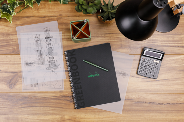 Notitieboek Rhodia Greenbook recycled A5+ lijn 160 pagina's 90gr sc – foto 2