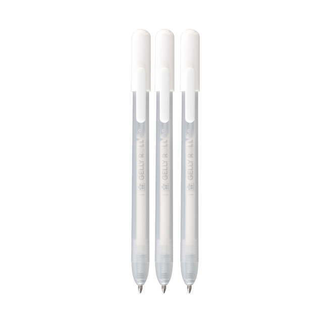 Gelschrijver Sakura Gelly Roll Classic 08 klikfunctie set à 3 stuks wit