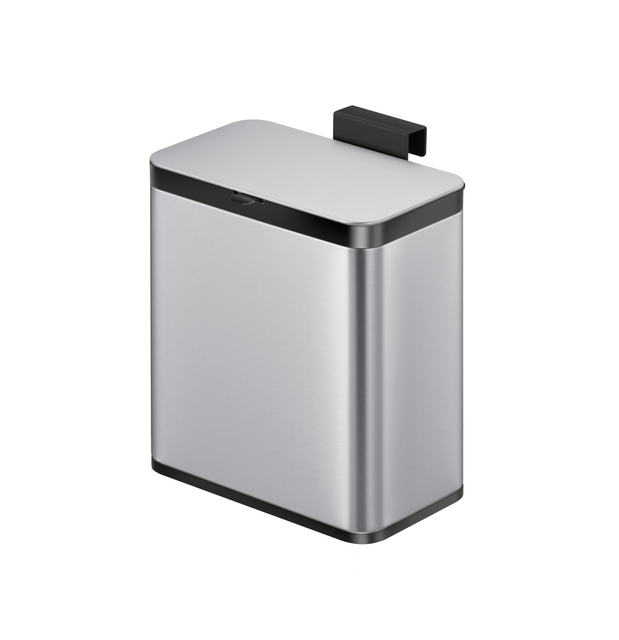 Afvalbak EKO Puro klein 7 liter zilver