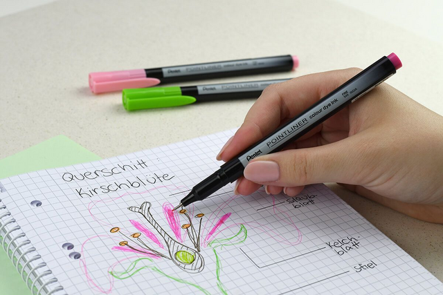 Fineliner Pentel Pointliner S40-C fijn blauw – foto 2