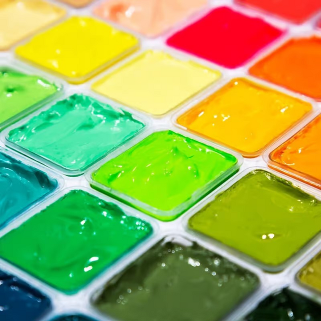 Gouache HIMI 56 kleuren 30gr inclusief neon en matellic opbergbox wit – foto 2