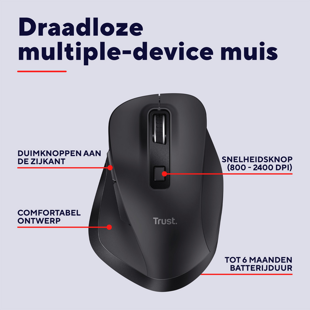 Muis Trust Fyda multidevice draadloos – foto 3