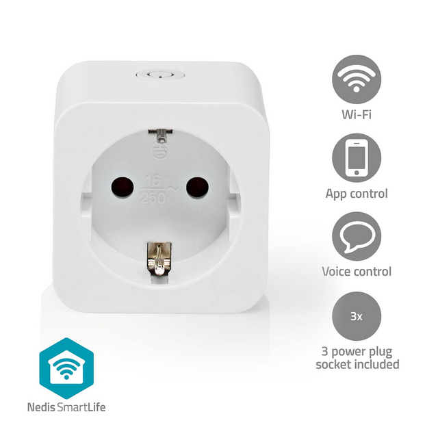 Slimme stekker Nedis Smartlife Wifi 3 stuks wit – foto 5