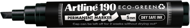 Permanent marker Artline 190  Dry Safe Eco schuin 2-5mm zwart