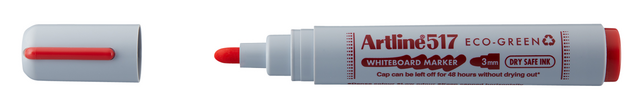 Whiteboardmarker Artline 517 Dry Safe Eco rond medium rood