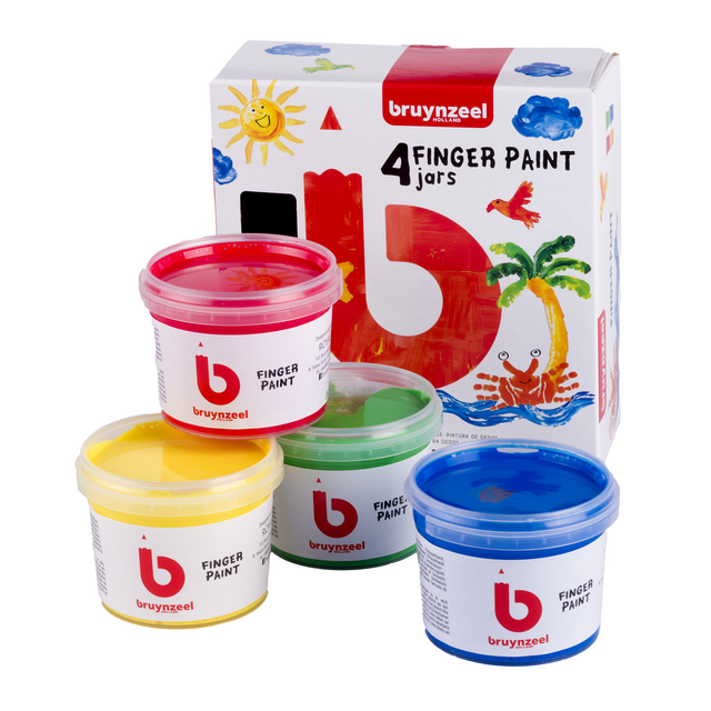 Vingerverf Bruynzeel Kids assorti 4 potjes – foto 2