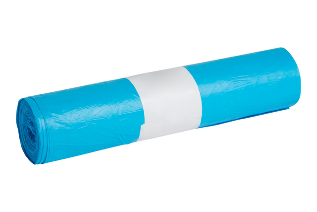 Afvalzak Propsac HDPE T23 58x100cm 70L blauw rol à 25 stuks