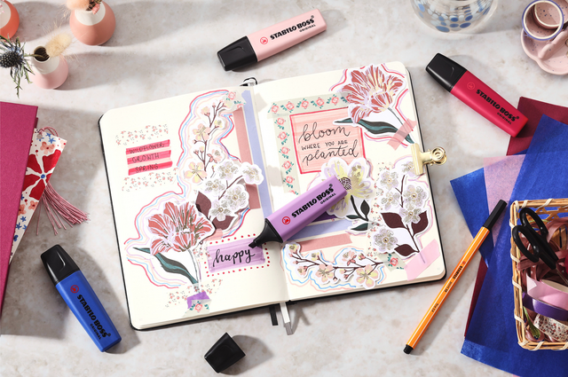 Markeerstift STABILO Boss Wildflower assorti 4 stuks – foto 6